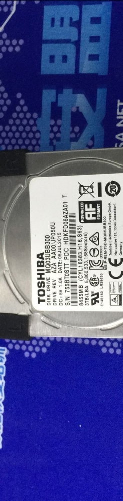 东芝3TB移动硬盘TOSHIBA MQ03UBB300数据恢复成功